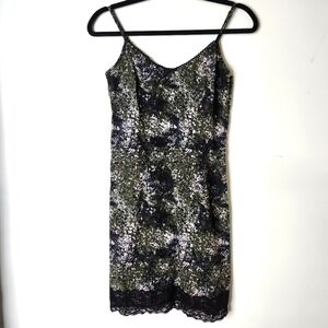 SMARTSET BLACK KHAKI BLUSH PINK MINI DRESS W/ BOTTOM LACE TRIM SIZE 2